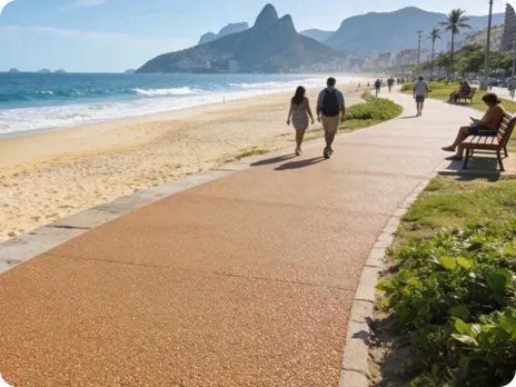 Rio de Janeiro (Brazil) Beachside Walkway